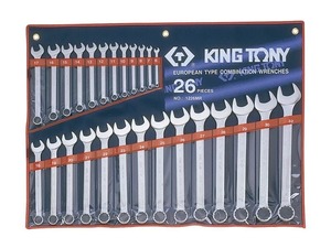 Набор рожково-накидных (комбинированных) ключей 26ед. (6-32) KING TONY 