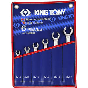 Набор ключей разрезных (силовых) 8-22мм. 6 ед. KING TONY