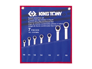 Набор рожково-накидных ключей с трещоткой 7 ед. 12107MRN KING TONY
