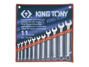 Набор рожково-накидных (комбинированных) ключей 11ед. (8-24) KING TONY